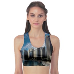 Skyscraper City Architecture Urban Sports Bra by Celenk