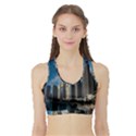 Skyscraper City Architecture Urban Sports Bra with Border View1