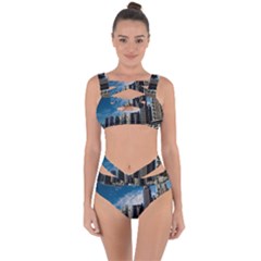 Skyscraper City Architecture Urban Bandaged Up Bikini Set 