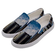 Skyscraper City Architecture Urban Men s Canvas Slip Ons by Celenk