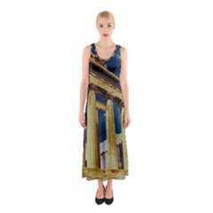 Athens Greece Ancient Architecture Sleeveless Maxi Dress by Celenk