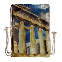 Athens Greece Ancient Architecture Drawstring Bag (large) by Celenk