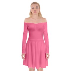 Pink 16 A | Light Pink Off Shoulder Skater Dress by thefashionboutique