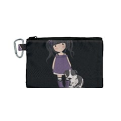 Dolly Girl And Dog Canvas Cosmetic Bag (small) by Valentinaart