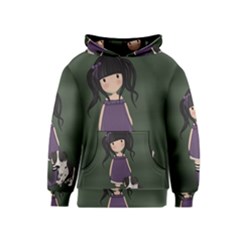 Dolly Girl And Dog Kids  Pullover Hoodie by Valentinaart