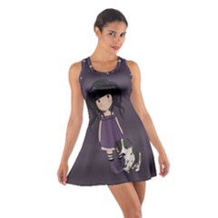 Dolly Girl And Dog Cotton Racerback Dress by Valentinaart