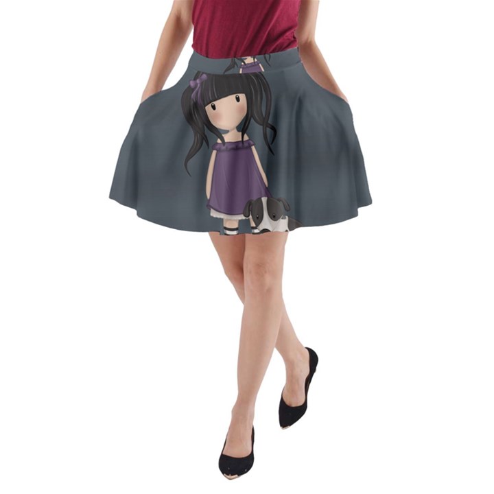 Dolly girl and dog A-Line Pocket Skirt