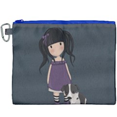 Dolly Girl And Dog Canvas Cosmetic Bag (xxxl)