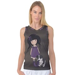 Dolly Girl And Dog Women s Basketball Tank Top