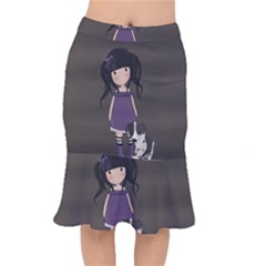 Dolly Girl And Dog Mermaid Skirt by Valentinaart