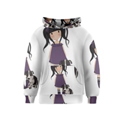 Dolly Girl And Dog Kids  Pullover Hoodie by Valentinaart