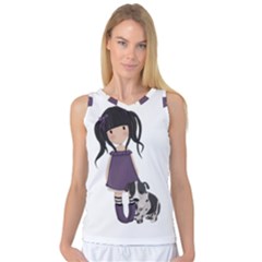 Dolly Girl And Dog Women s Basketball Tank Top