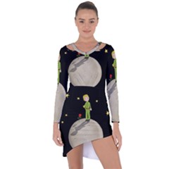 The Little Prince Asymmetric Cut-out Shift Dress by Valentinaart