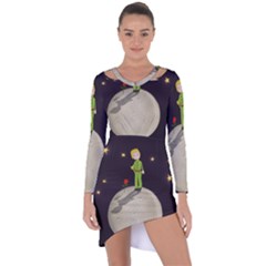 The Little Prince Asymmetric Cut-out Shift Dress by Valentinaart