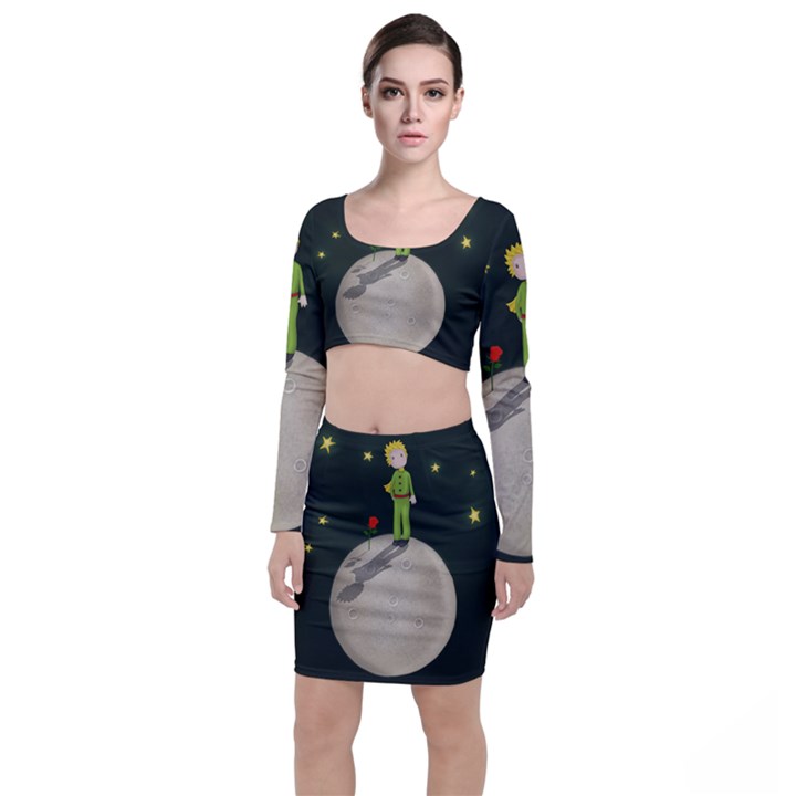 The Little Prince Long Sleeve Crop Top & Bodycon Skirt Set