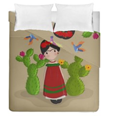 Frida Kahlo Doll Duvet Cover Double Side (queen Size) by Valentinaart