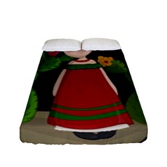 Frida Kahlo Doll Fitted Sheet (full/ Double Size) by Valentinaart