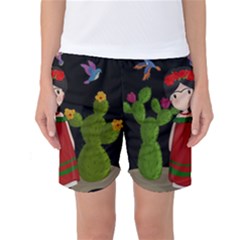 Frida Kahlo Doll Women s Basketball Shorts by Valentinaart