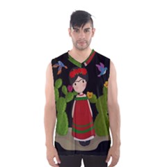 Frida Kahlo Doll Men s Basketball Tank Top by Valentinaart