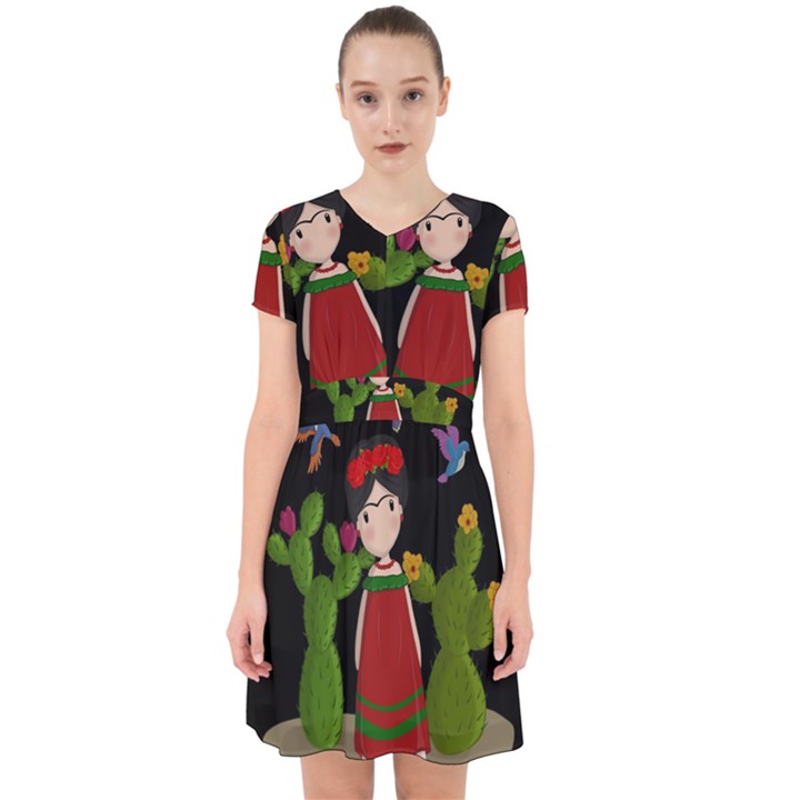 Frida Kahlo doll Adorable in Chiffon Dress