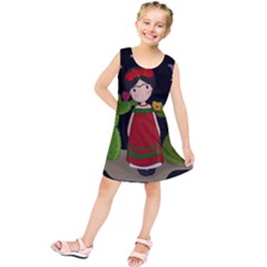 Frida Kahlo Doll Kids  Tunic Dress by Valentinaart