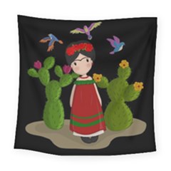 Frida Kahlo Doll Square Tapestry (large) by Valentinaart