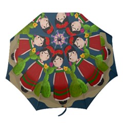 Frida Kahlo Doll Folding Umbrellas by Valentinaart