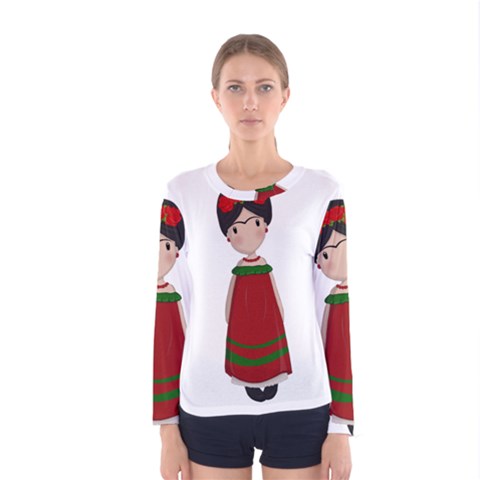 Frida Kahlo Doll Women s Long Sleeve Tee by Valentinaart