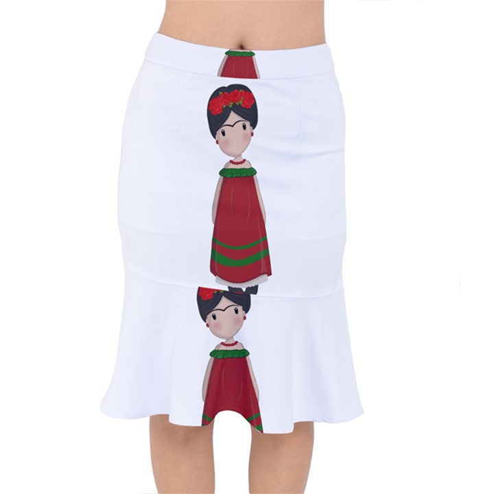 Frida Kahlo doll Mermaid Skirt