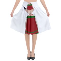 Frida Kahlo Doll Flared Midi Skirt by Valentinaart