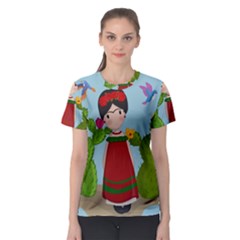 Frida Kahlo Doll Women s Sport Mesh Tee