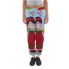 Frida Kahlo Doll Women s Jogger Sweatpants