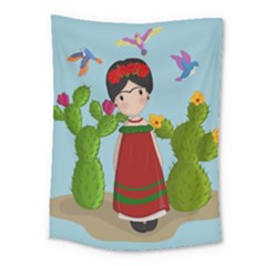 Frida Kahlo Doll Medium Tapestry by Valentinaart