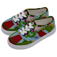 Frida Kahlo Doll Kids  Classic Low Top Sneakers by Valentinaart