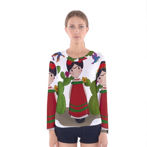 Frida Kahlo Doll Women s Long Sleeve Tee by Valentinaart