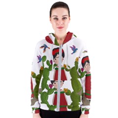 Frida Kahlo Doll Women s Zipper Hoodie by Valentinaart