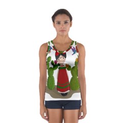 Frida Kahlo Doll Sport Tank Top  by Valentinaart