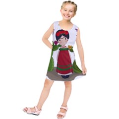 Frida Kahlo Doll Kids  Tunic Dress by Valentinaart