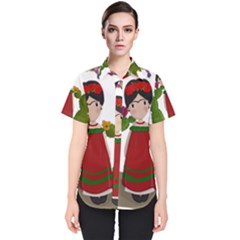 Frida Kahlo Doll Women s Short Sleeve Shirt