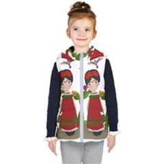 Frida Kahlo Doll Kid s Puffer Vest by Valentinaart