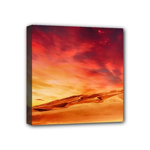 Desert Sand Dune Landscape Nature Mini Canvas 4  X 4  by Celenk