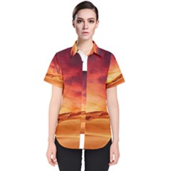 Desert Sand Dune Landscape Nature Women s Short Sleeve Shirt