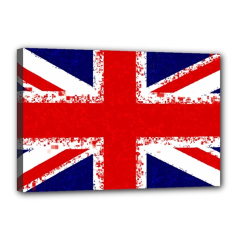 Union Jack London Flag Uk Canvas 18  X 12  by Celenk