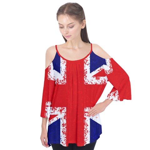 Union Jack London Flag Uk Flutter Tees by Celenk