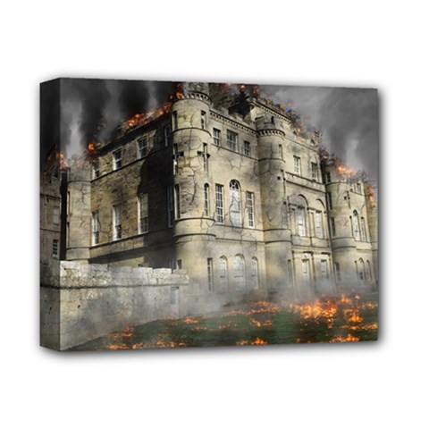 Castle Ruin Attack Destruction Deluxe Canvas 14  X 11  by Celenk