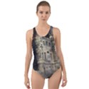 Castle Ruin Attack Destruction Cut-Out Back One Piece Swimsuit View1