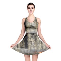 Castle Ruin Attack Destruction Reversible Skater Dress by Celenk