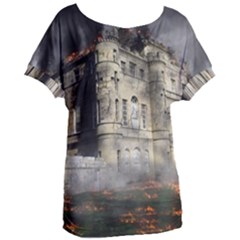 Castle Ruin Attack Destruction Women s Oversized Tee by Celenk