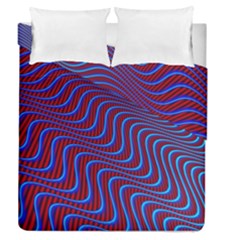 Wave Pattern Background Curves Duvet Cover Double Side (queen Size)