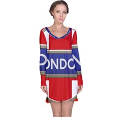 London England Long Sleeve Nightdress by Celenk